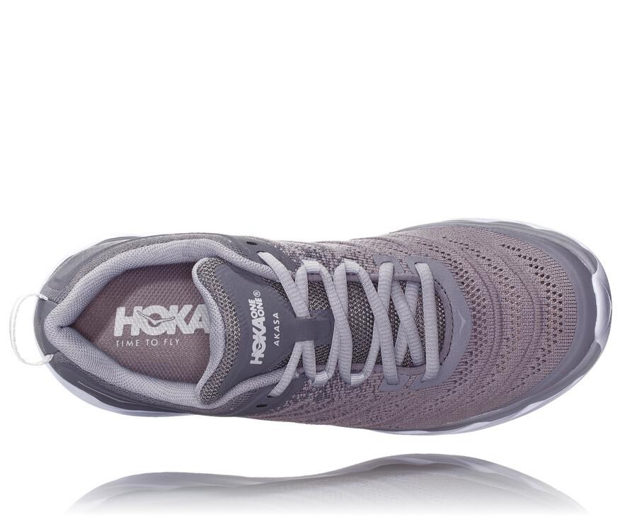 Zapatillas Running Hoka One One Mujer - Akasa - Gris - HKC732416